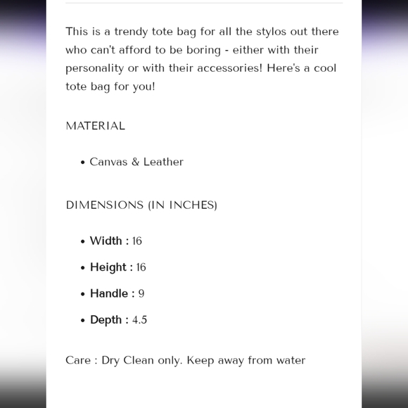 EUC Myra Bag women's Janesa Tote Bag 100% cotton leather denim bag, blue brown - Picture 4 of 13